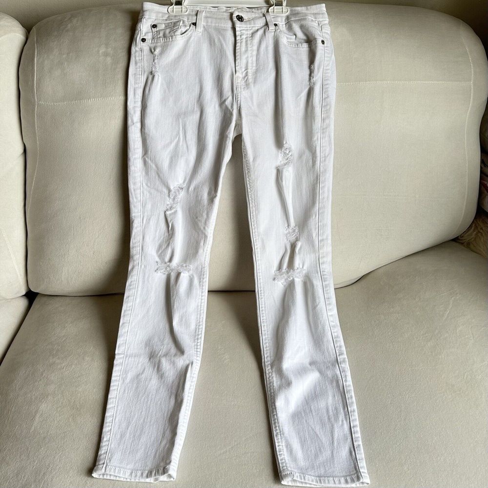 7 For All Mankind Jeans White Skinny ankle Size 30 B11